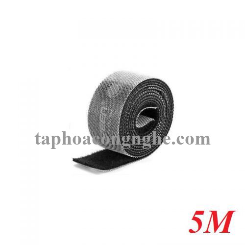 Ugreen 60485 5M cỡ 15mm băng dán Velcro màu đen ngang 1.5cm LP124 30060485